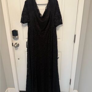 Torrid Black ALL Lace Off-the-Shoulder 3/4 sleeve Elegant Dress